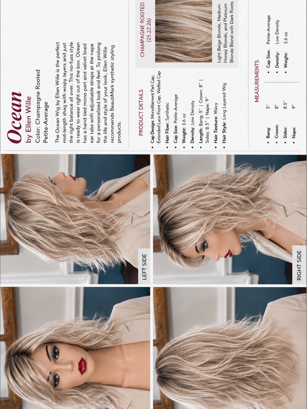 Ocean PETITE-AVERAGE by Ellen Willi in Champagne R 22.25.26